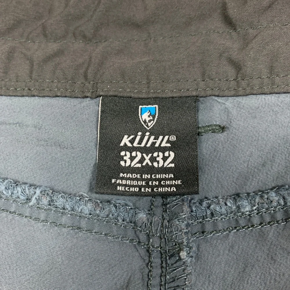 Kuhl The Outsider Pants Men's 32 x 32 Gray Waxed Canvas Hiking Technical Outdoor